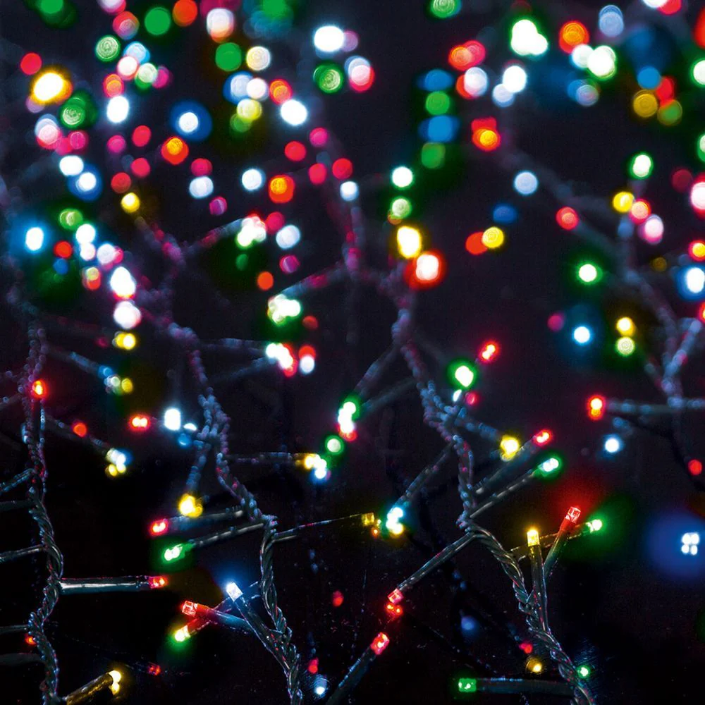 1000 Multi Coloured Treebrights Multi Action LED Lights with Timer - Image 7
