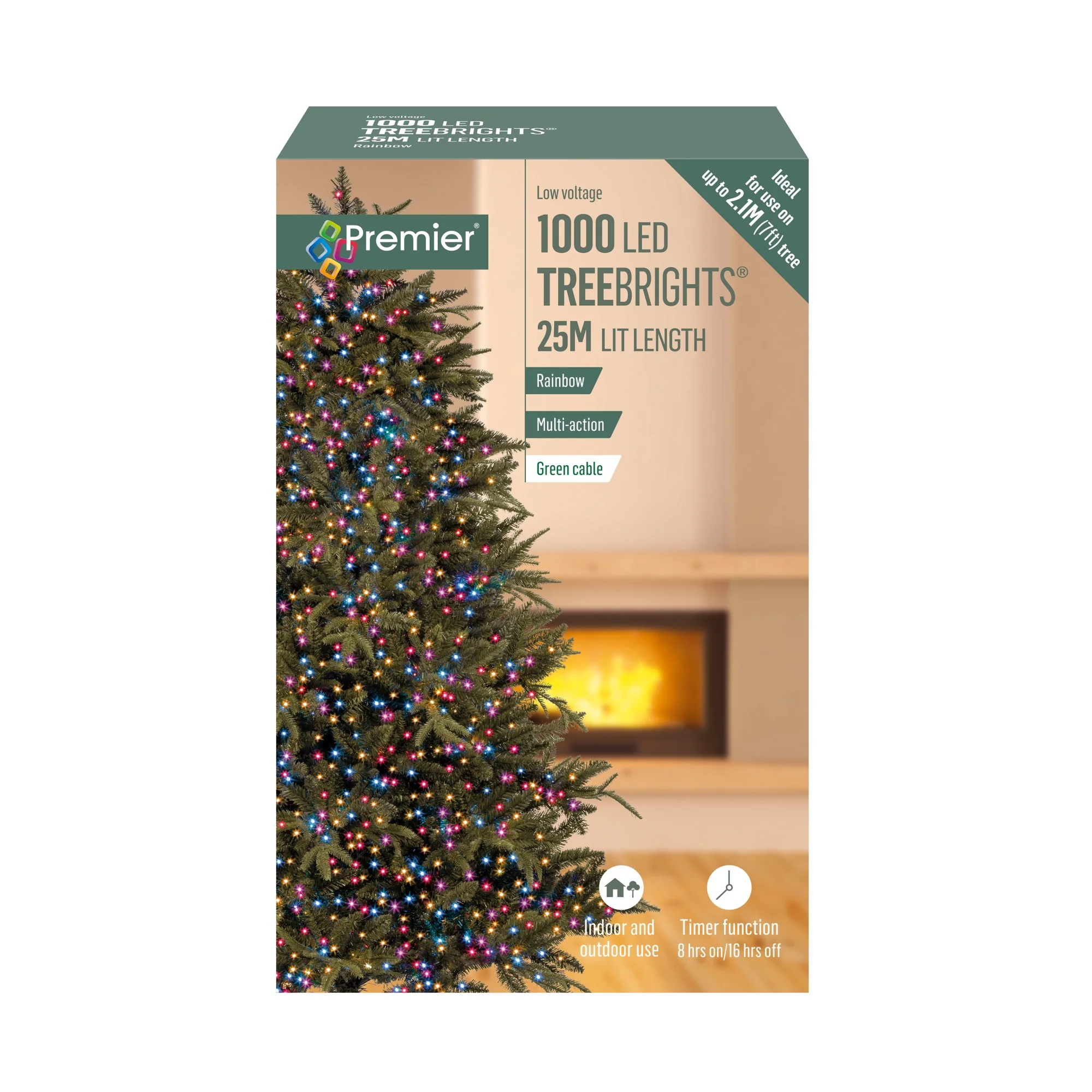 1000 Rainbow Treebrights Multi Action LED Lights with Timer - Image 3