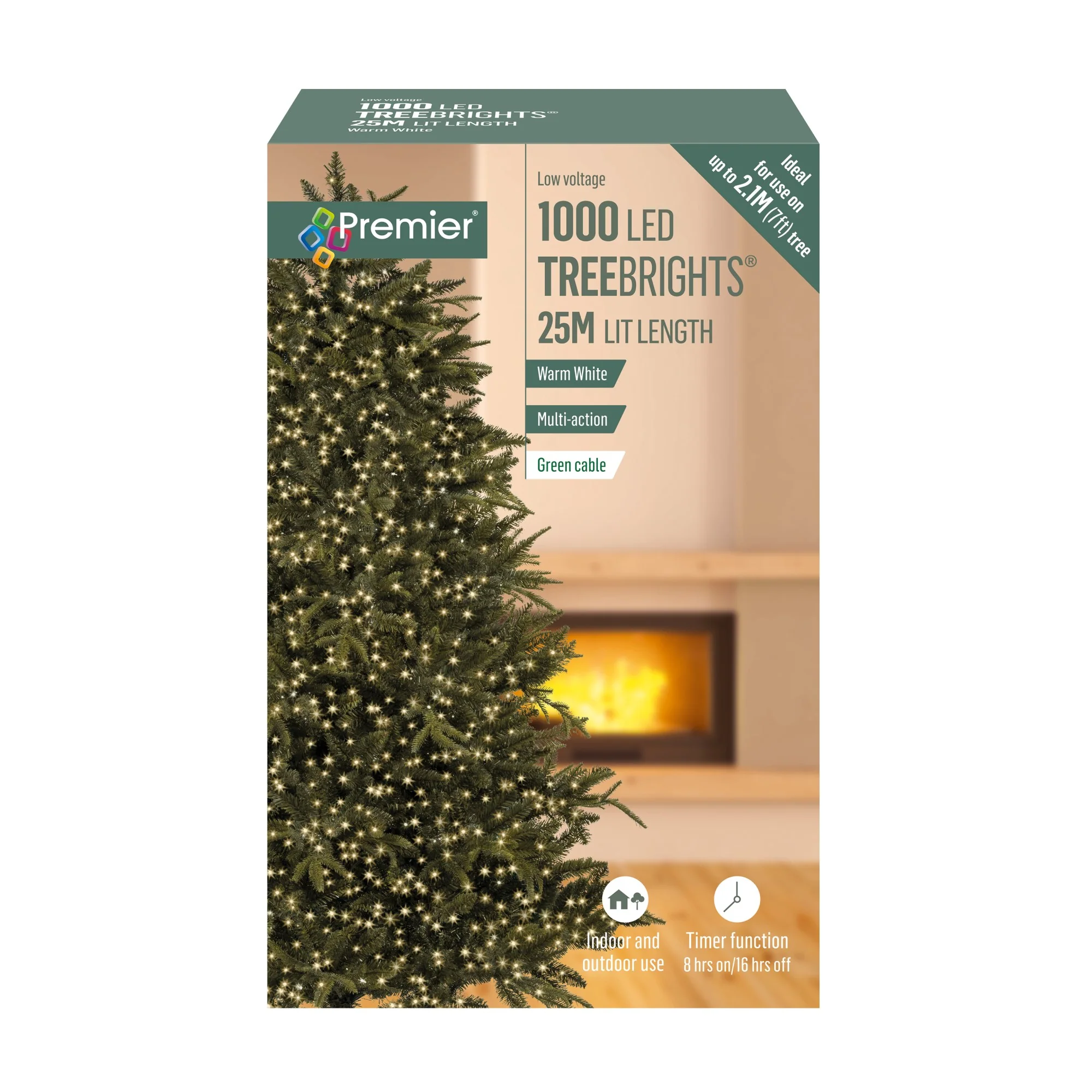 1000 Warm White Treebrights Multi Action LED Lights with Timer - Image 4