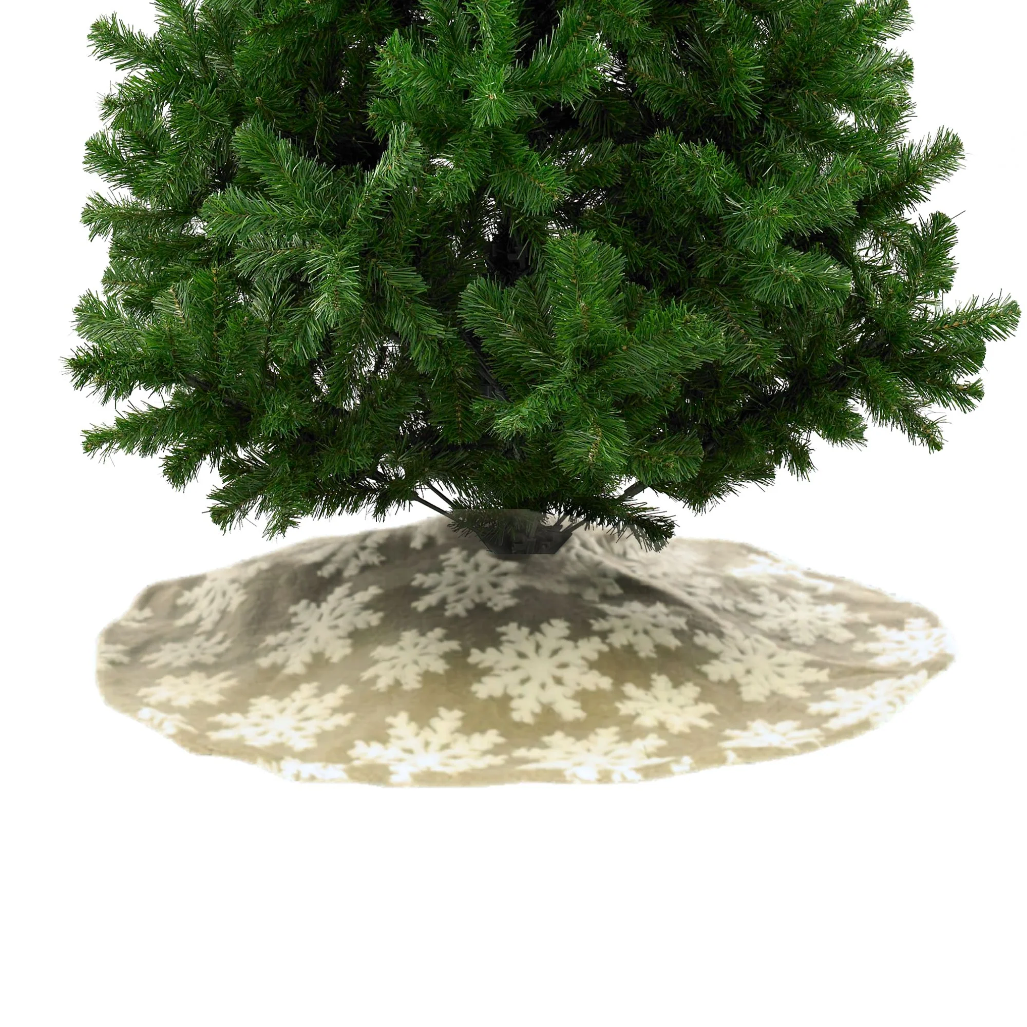 107cm Natural Snowflake Christmas Tree Skirt - Image 3