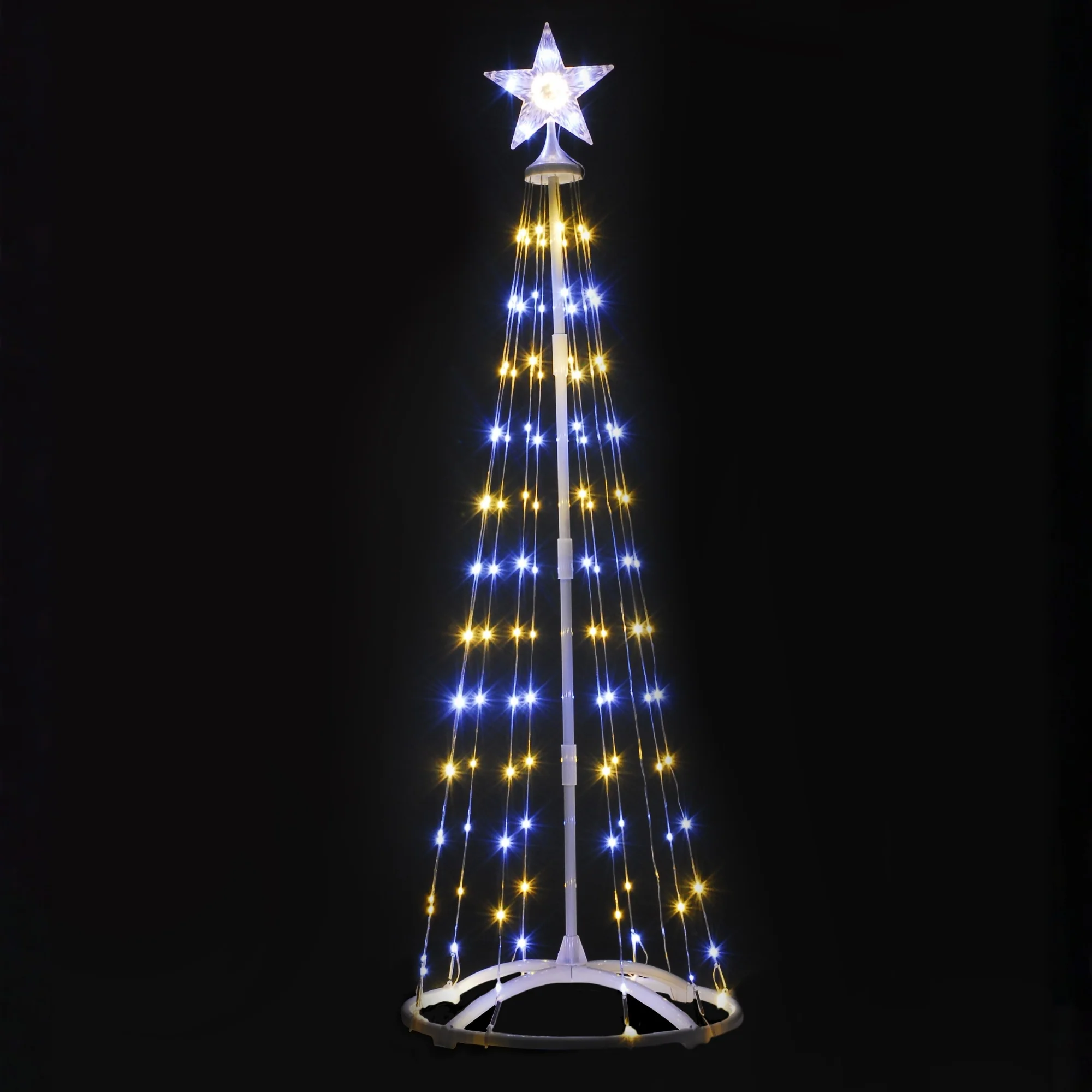 150cm Cone Christmas Tree with 127 Warm White and White LEDs