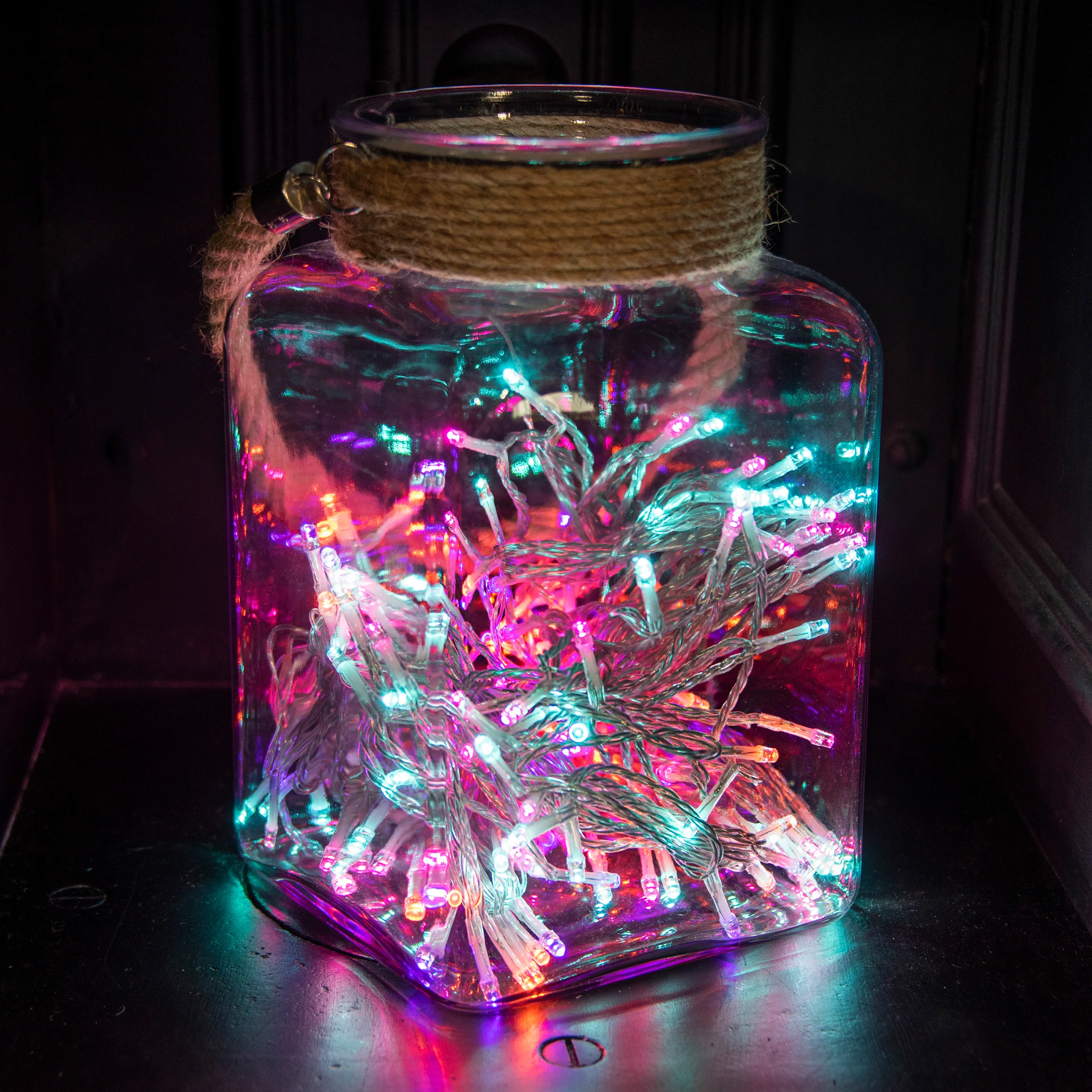 200 Rainbow Supabrights Multi Action LED String Lights on Clear Cable with Timer - Image 2