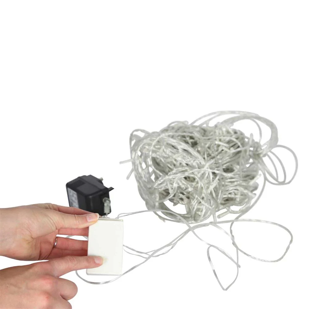 200 White Supabrights Multi Action LED String Lights on Clear Cable with Timer - Image 4