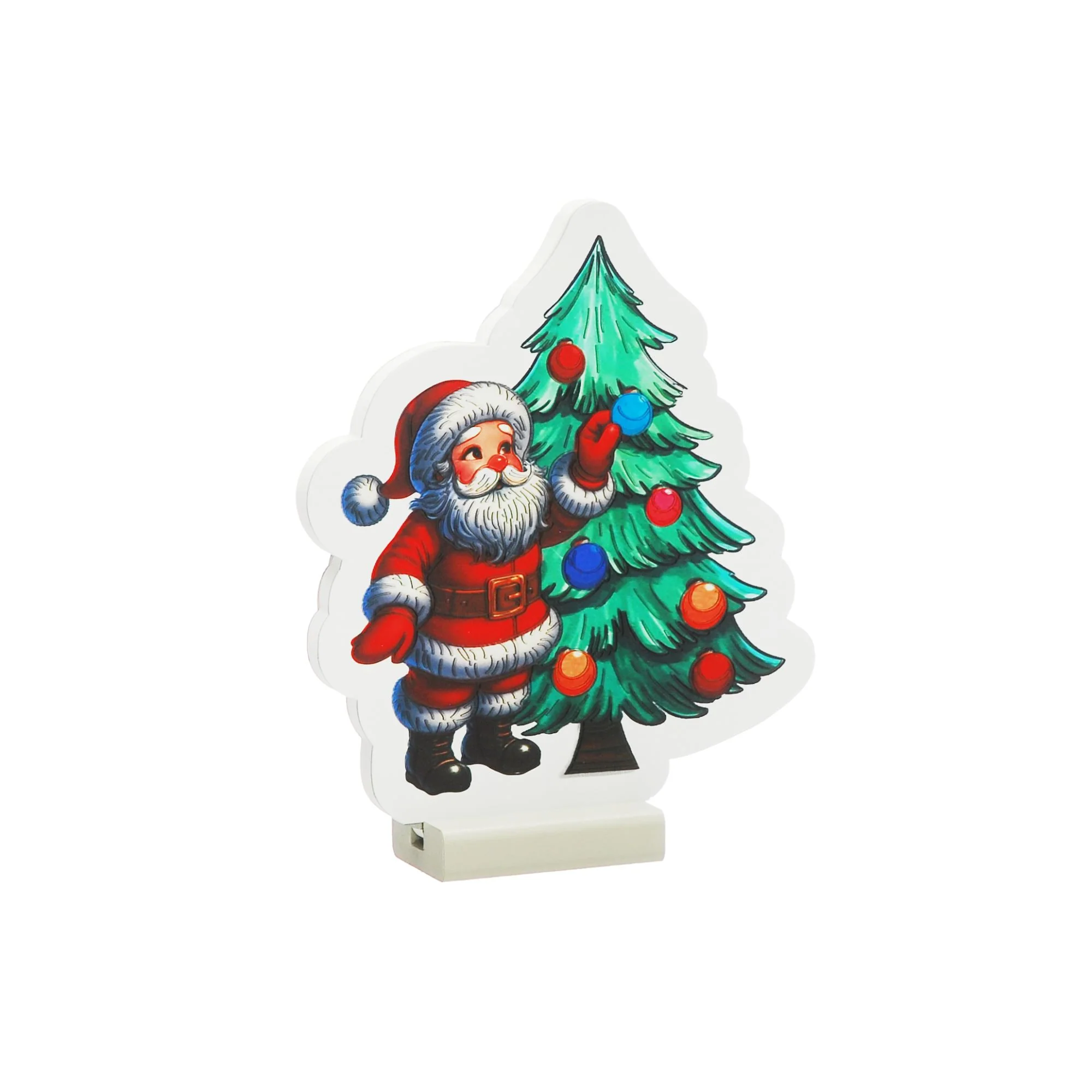 20cm Santa and Christmas Tree Infinity Light - Image 3