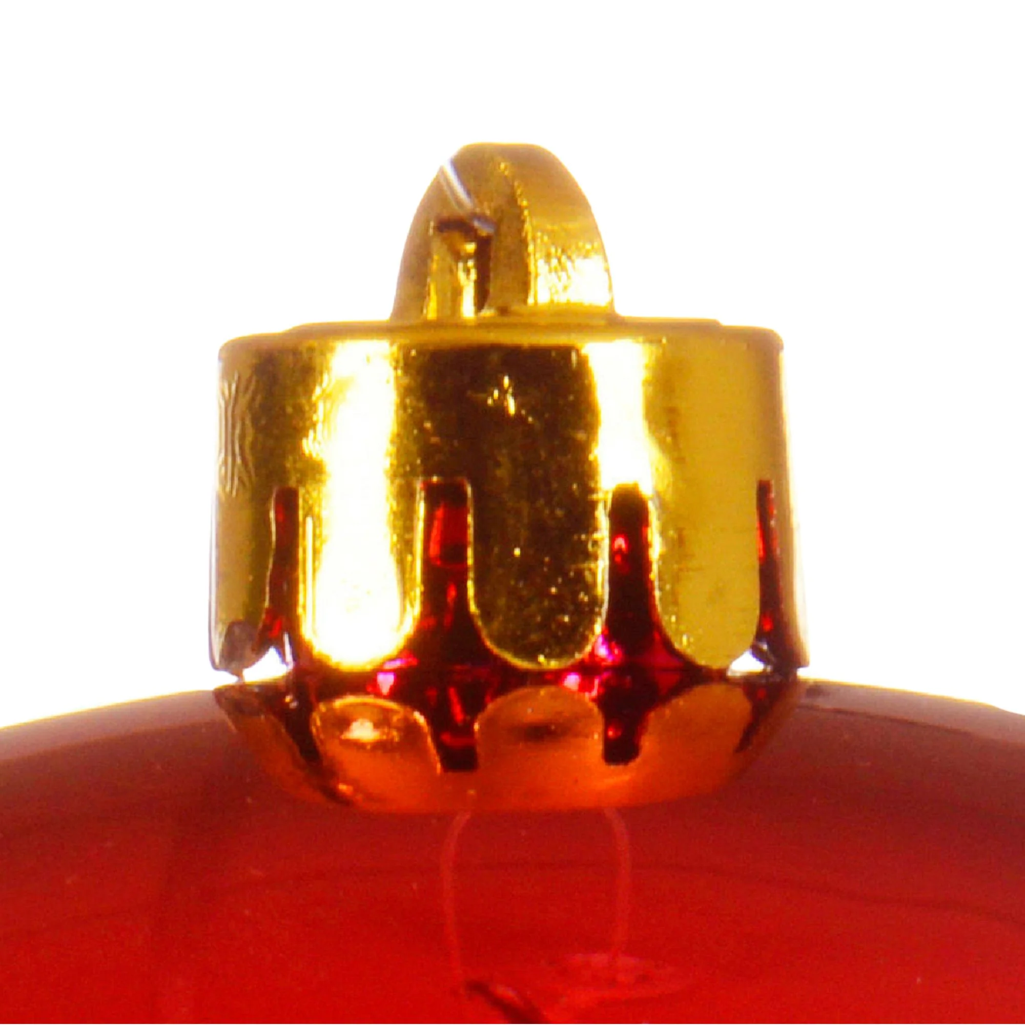 20cm Shiny Red Shatterproof Tree Bauble - Image 2