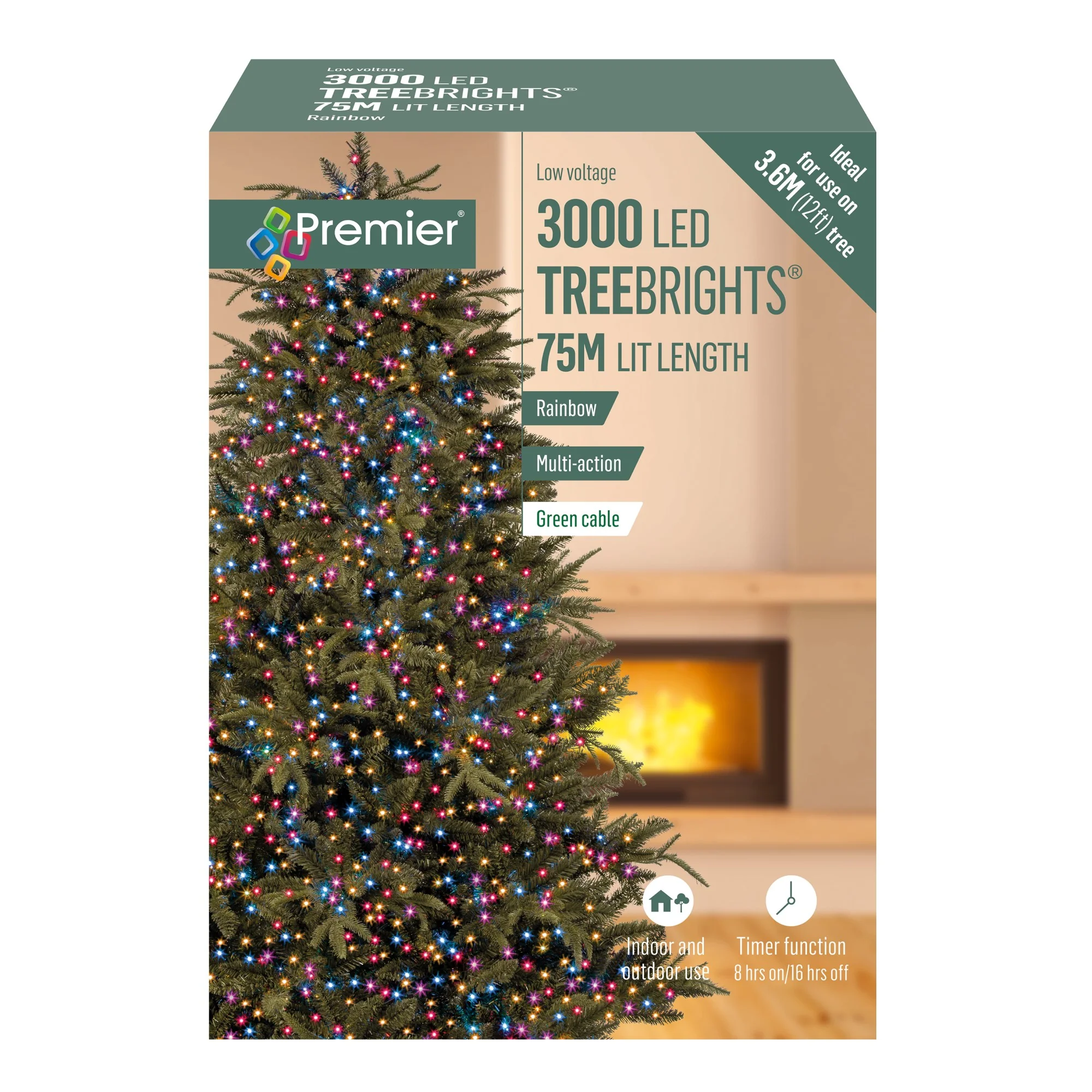 3000 Rainbow Treebrights Multi Action LED Lights with Timer - Image 3