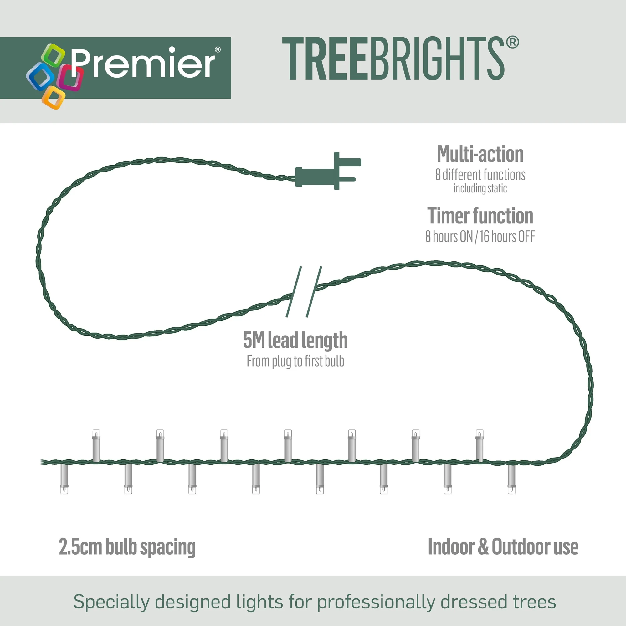 3000 Rainbow Treebrights Multi Action LED Lights with Timer - Image 4