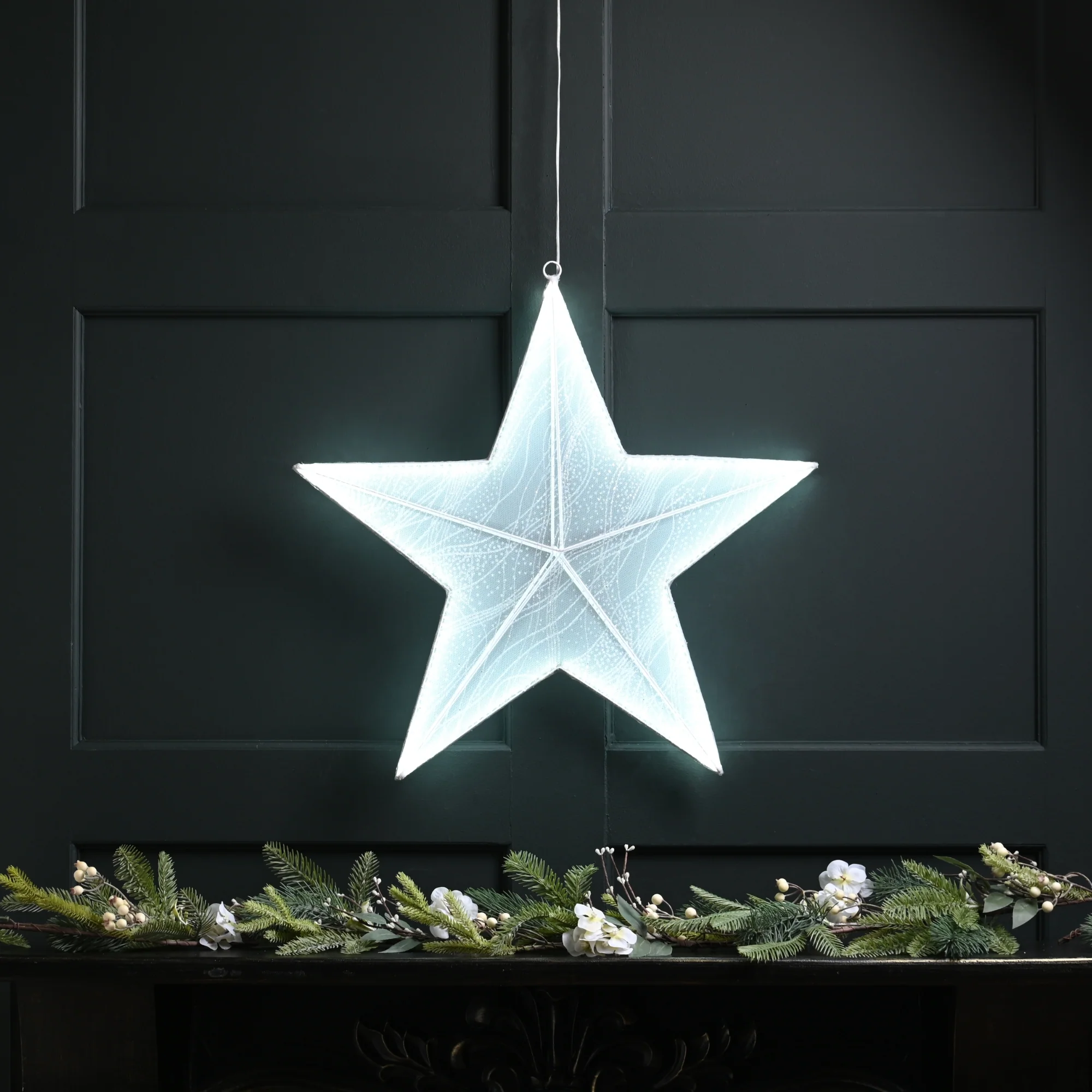 58cm Neon Flex Christmas Shimmer Glow Star with 248 Warm White LEDs