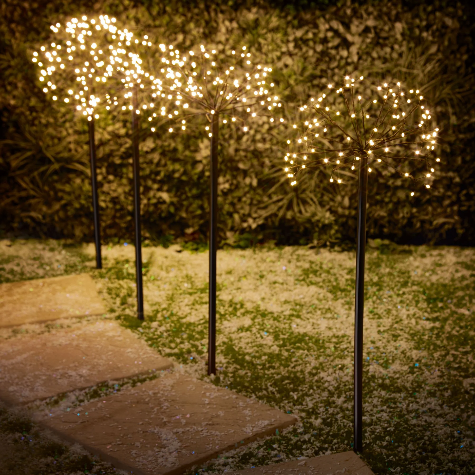 400 Warm White Multi Action Sputnik Sparkler Path Finder Lights - Image 2