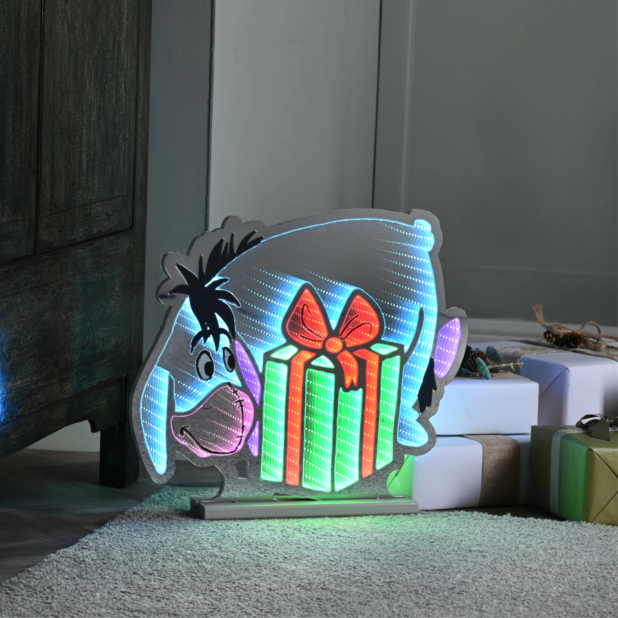 40cm Eeyore with a Present Disney Christmas Infinity Light