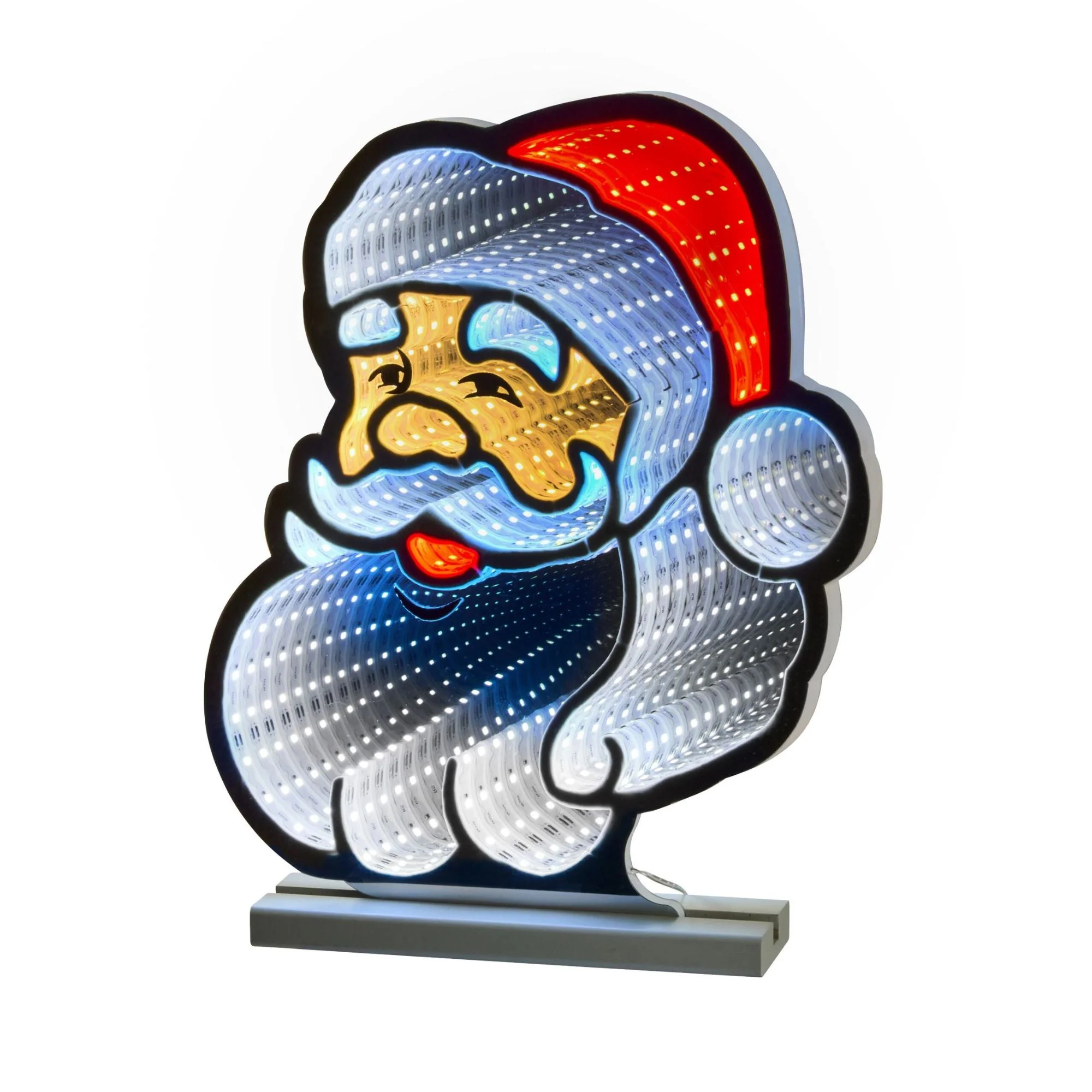 40cm Jolly Santa Face Christmas Infinity Light - Image 3