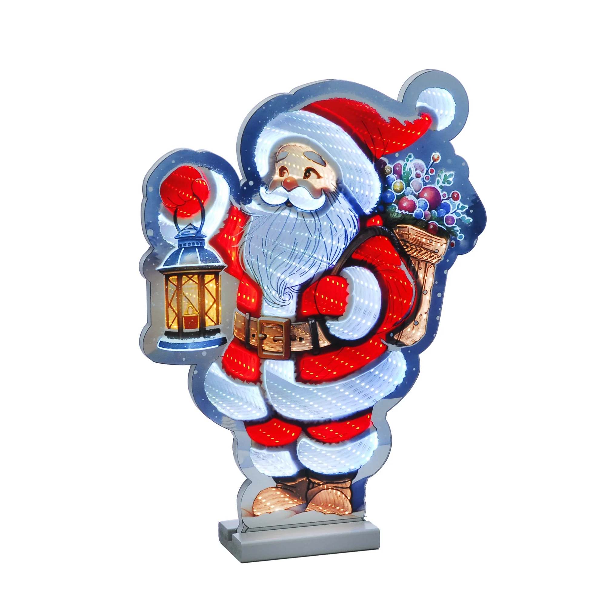 40cm Santa with a Lantern Christmas Infinity Light - Image 2