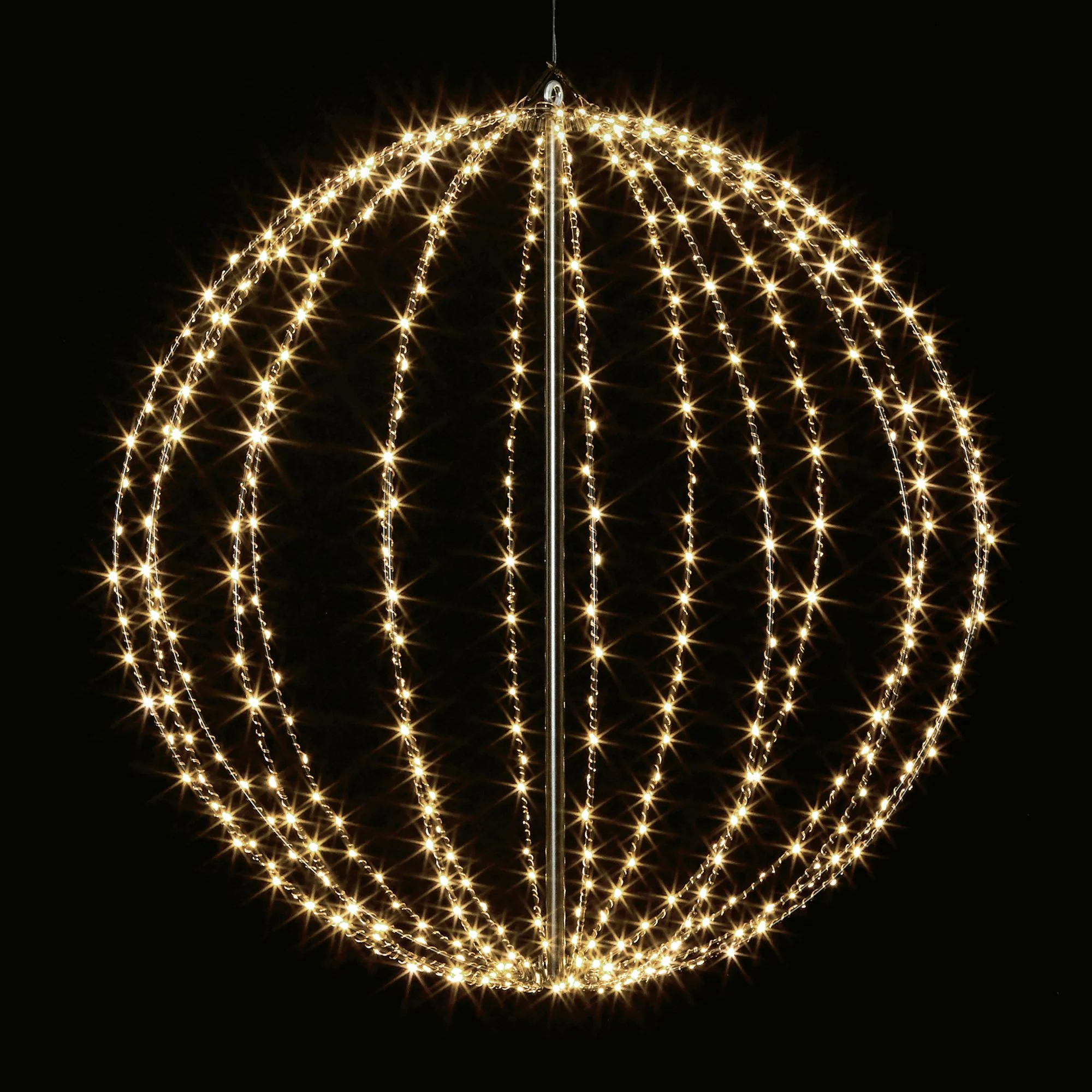 40cm Warm White Metal Sparkling Sphere Frame 224 White LEDs