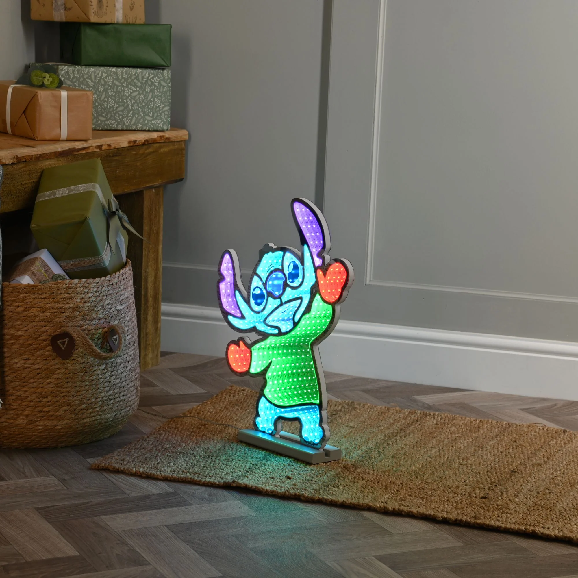 45cm Dancing Stitch with Red Gloves and Green Top Disney Christmas Infinity Light