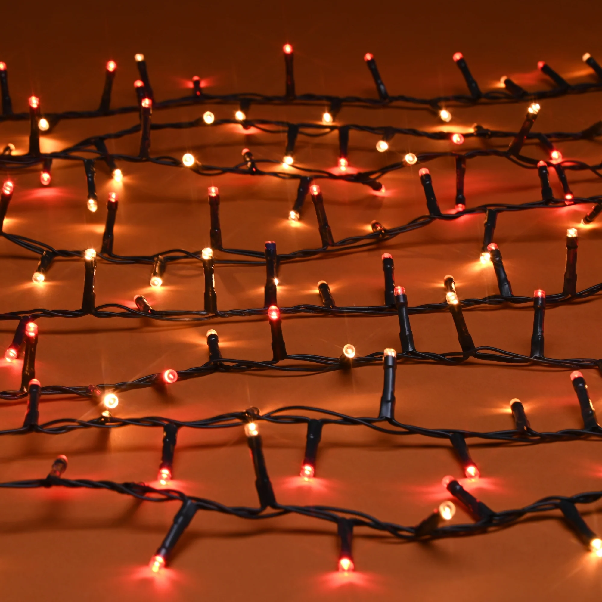 500 Winter Wishes Red and Gold Firefly Twinkling Christmas Lights - Image 2