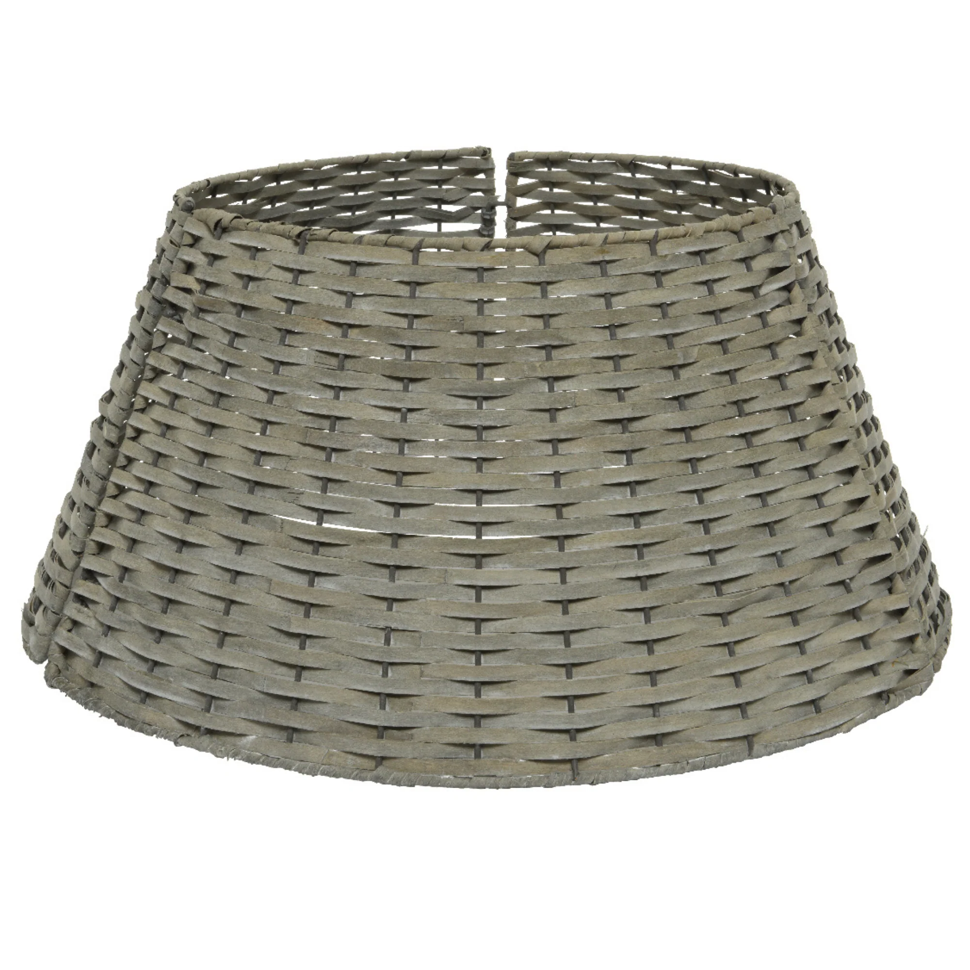 57cm Grey Natural Wicker Christmas Tree Skirt Ring - Image 3
