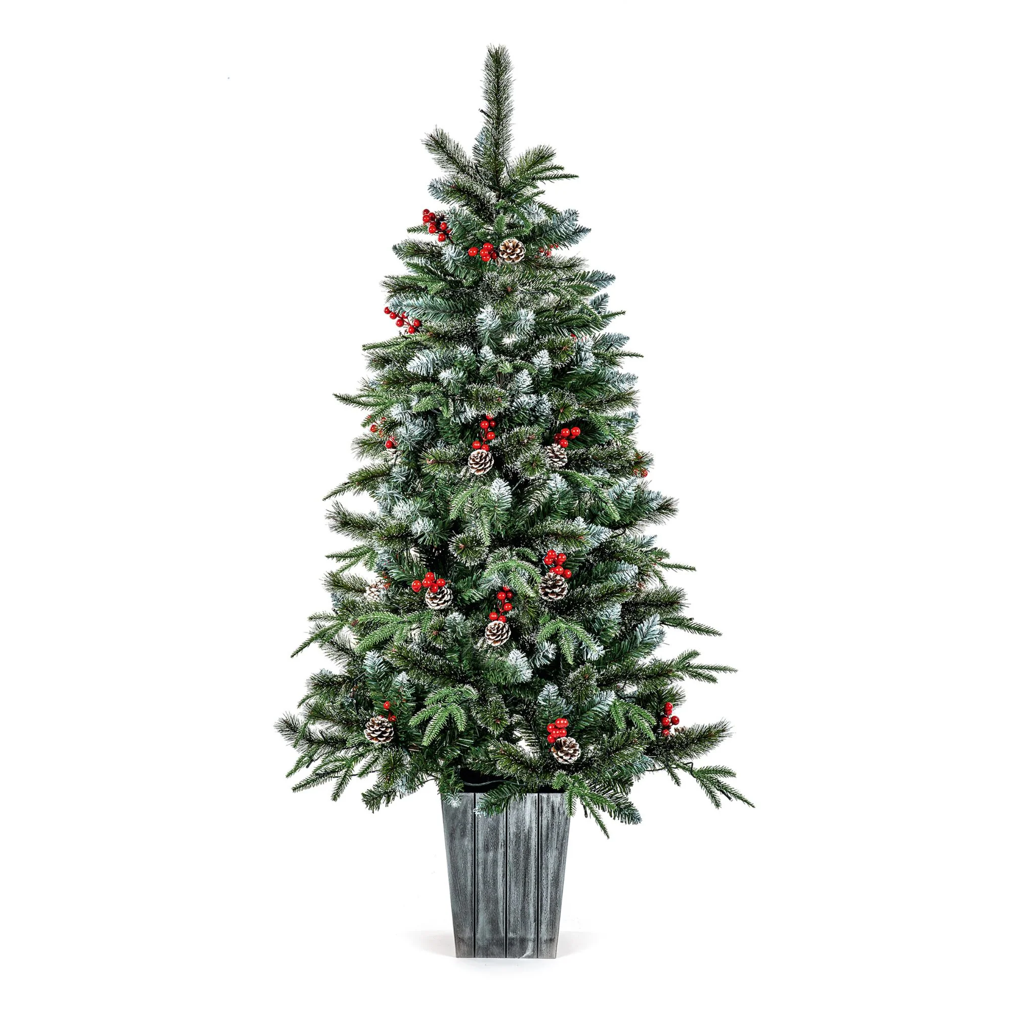 5ft New Jersey Spruce Pre Lit Potted Artificial Christmas Tree - Image 7