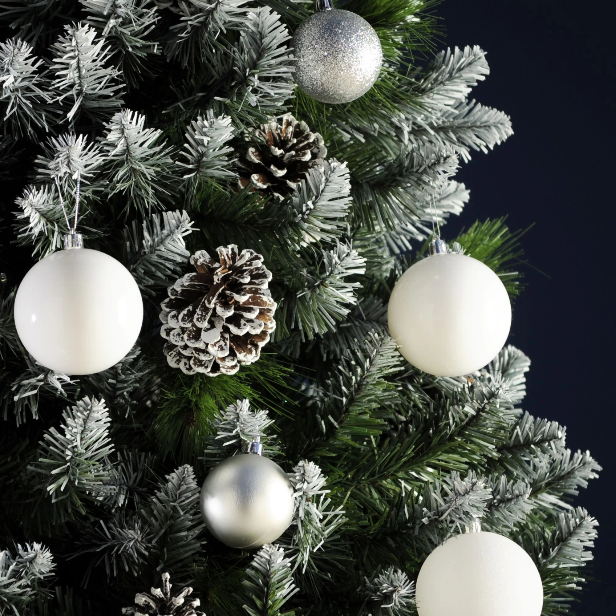 6ft Grand River Pine with 30 Frosted Pinecones Artificial Christmas Tree - Image 4
