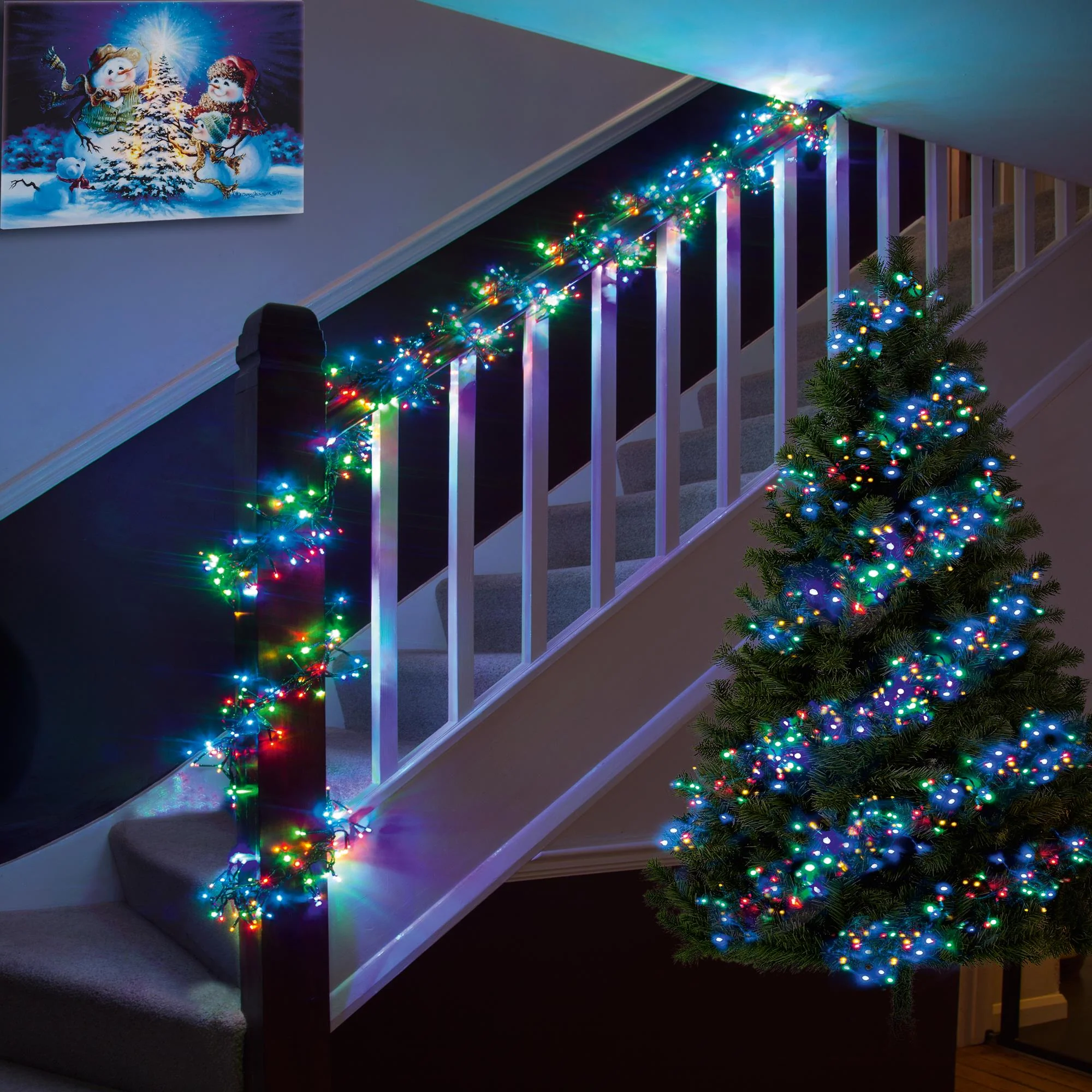 720 Multi Coloured Multi Action LED Cluster Lights with Timer - Image 3