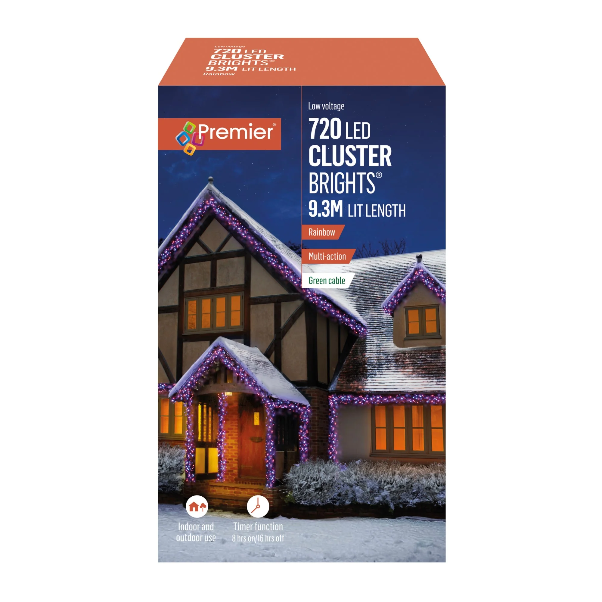 720 Rainbow Multi Action LED Cluster Lights with Timer - Image 6