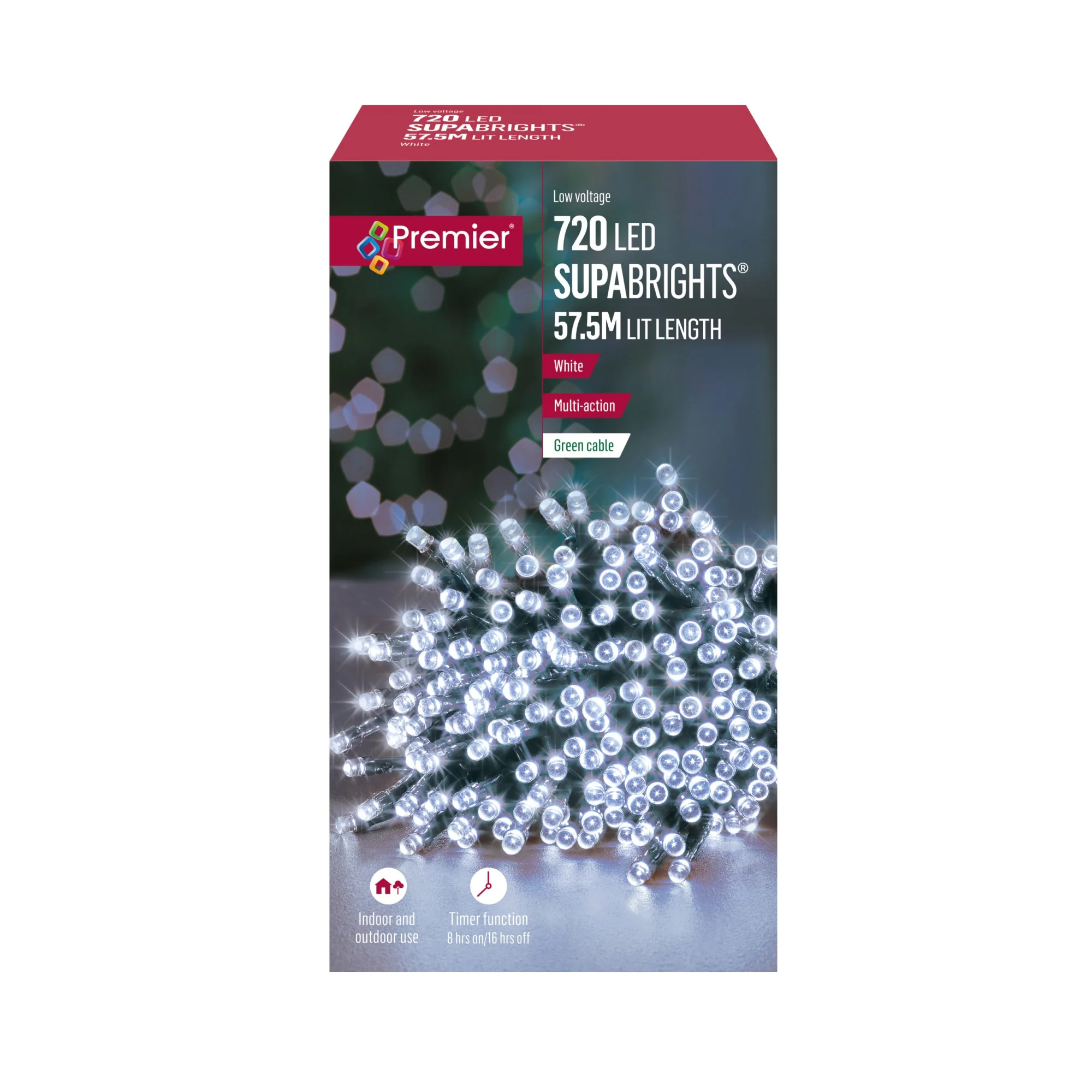 720 White Supabrights Multi Action LED String Lights with Timer - Image 3
