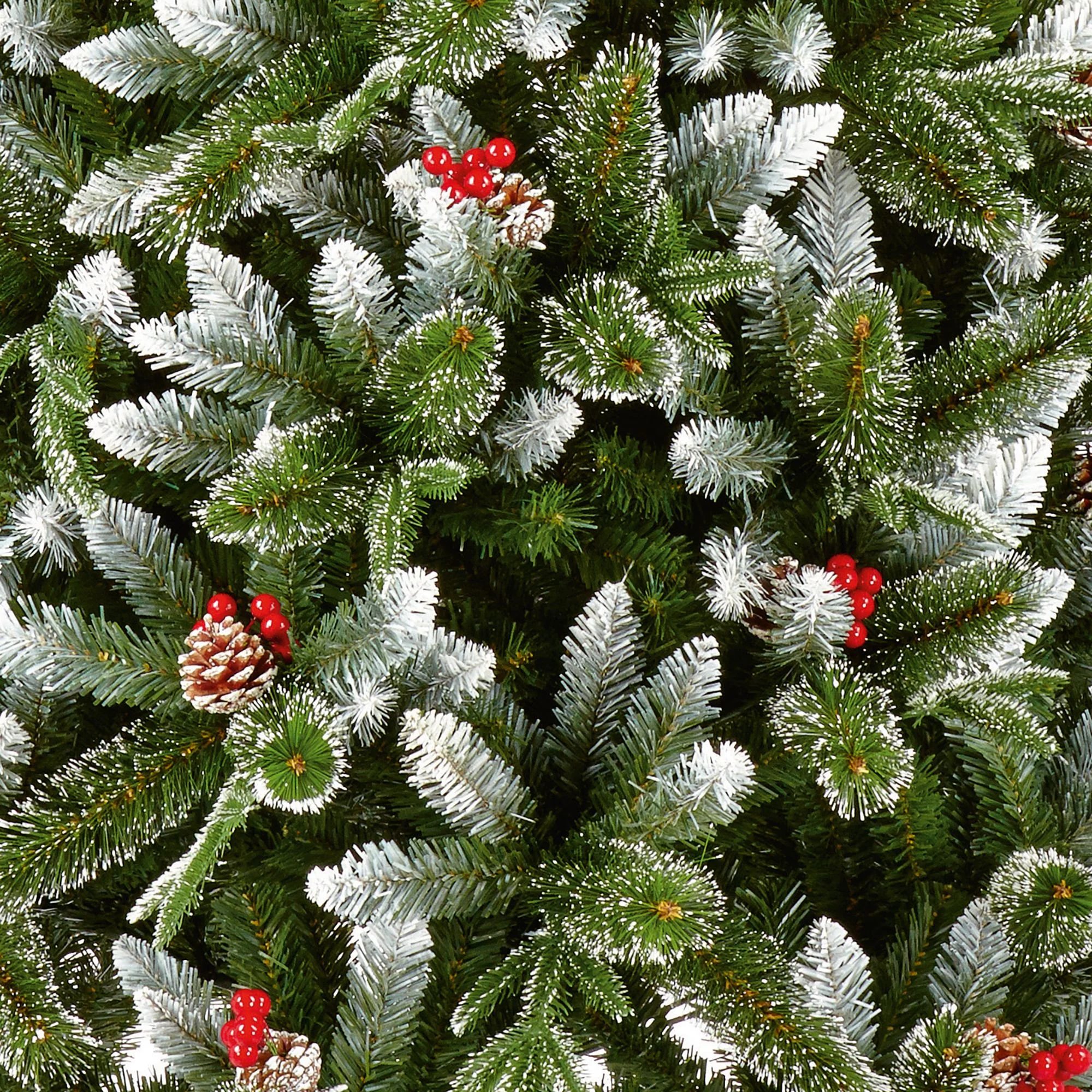 7ft New Jersey Spruce Artificial Christmas Tree with Berries and Cones - Image 3