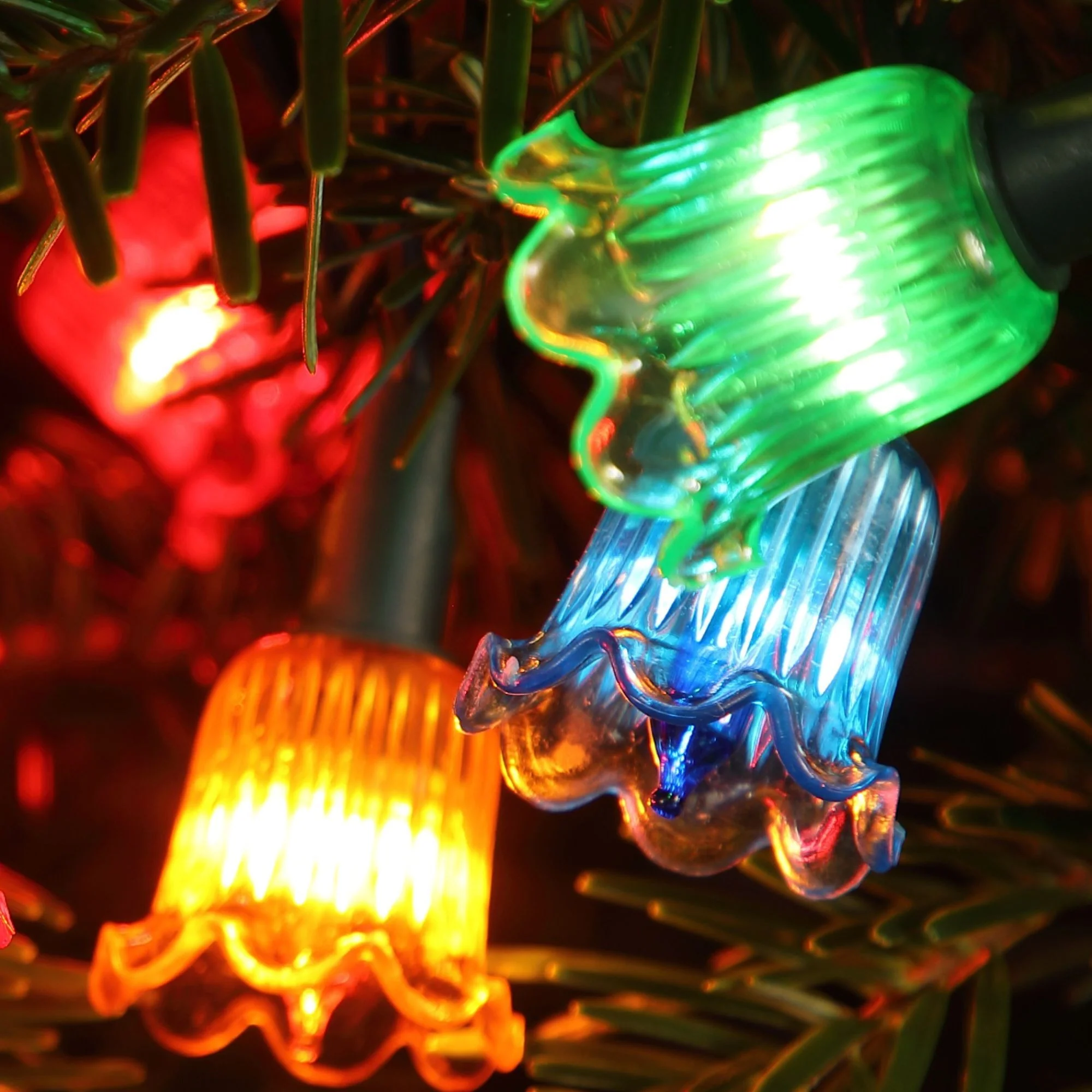 80 LED Canterbury Bell Multi Coloured Retro Christmas Lights - Image 7