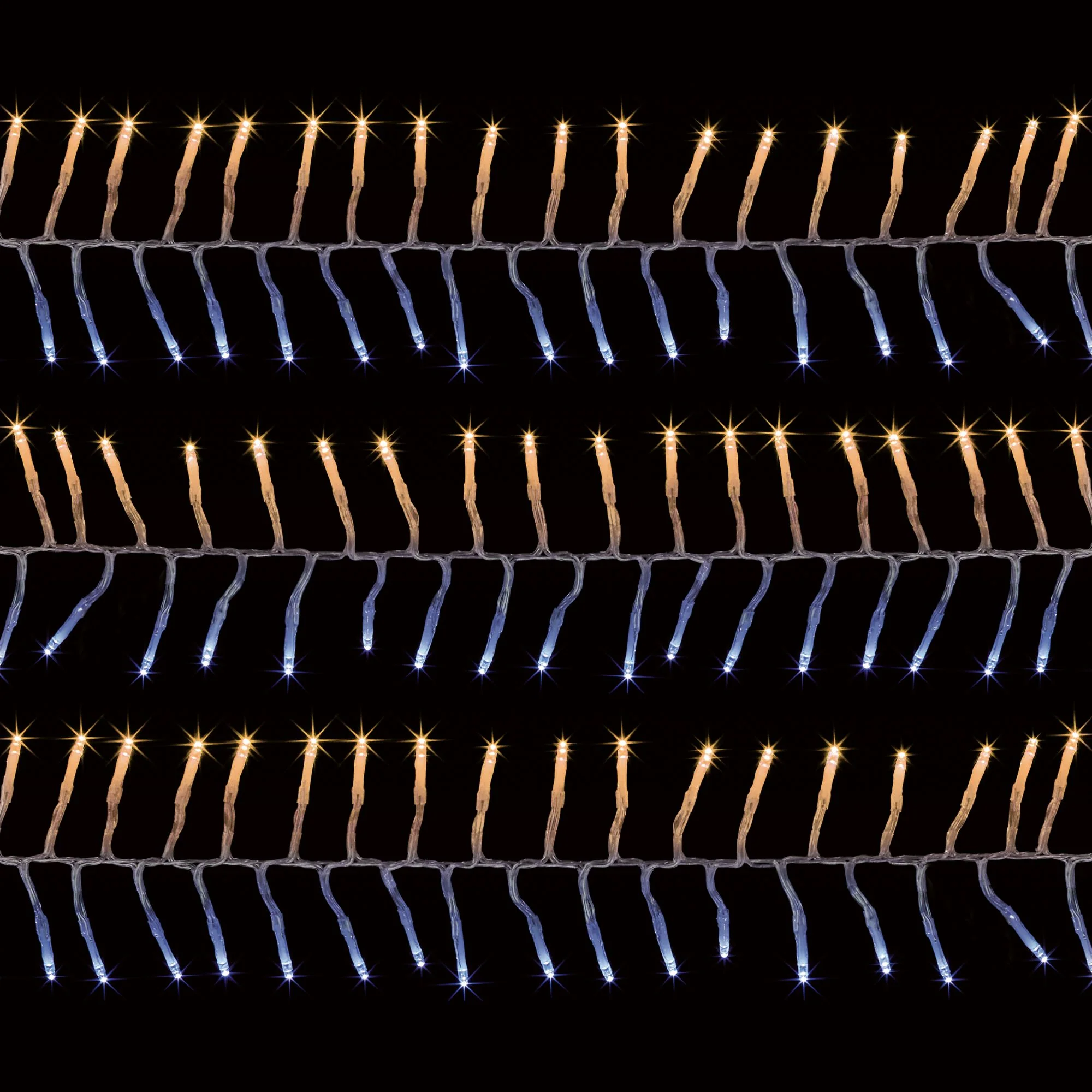 960 White and Warm White Multi Action Cluster Lights on Clear Cable - Image 5