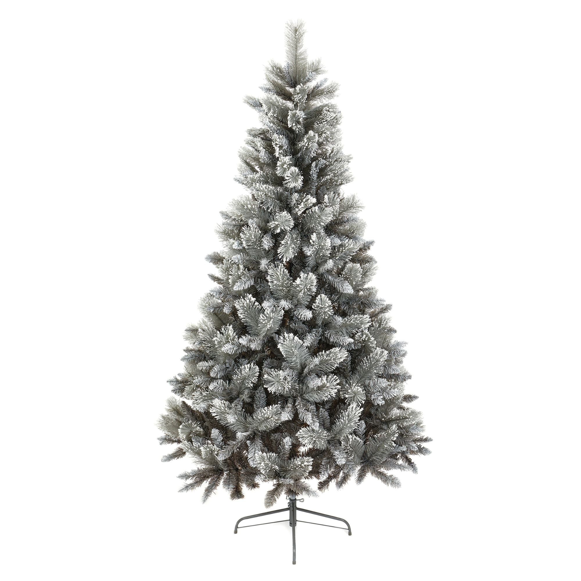 8ft Snow Tipped Grey Fir Artificial Christmas Tree with Cashmere Tips - Image 3