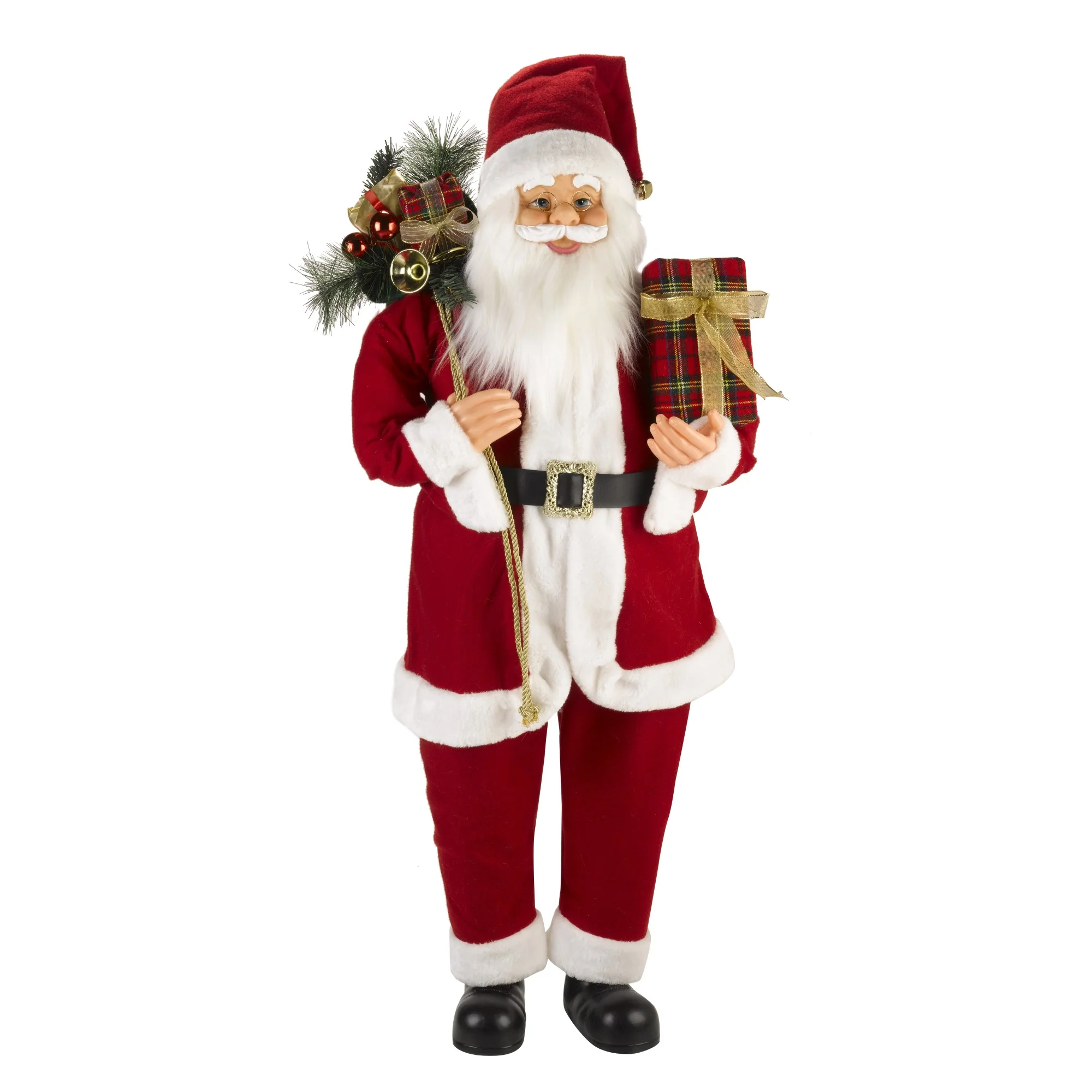 1.1m Luxury Giant Standing Santa with Red Suit Display - Image 2