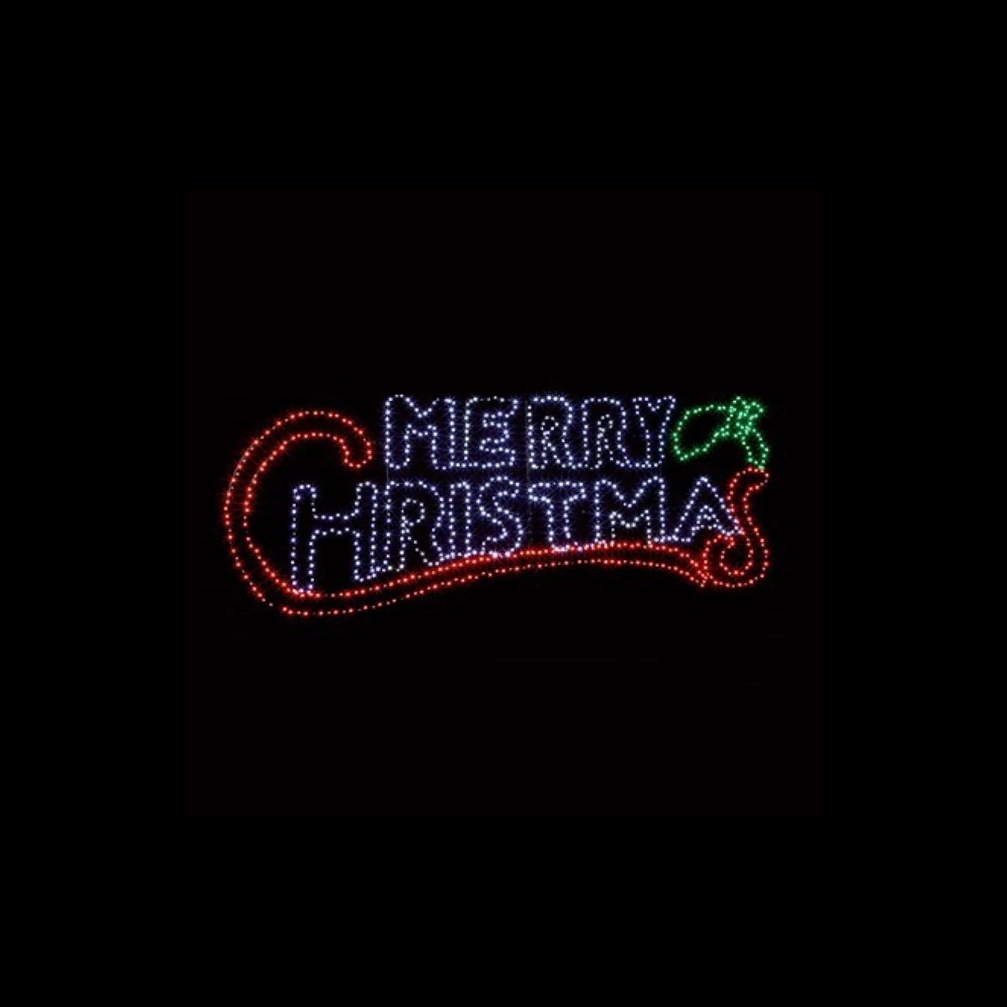 2m Giant Merry Christmas Motif with 938 Multi Coloured Twinkling LEDs - Image 2