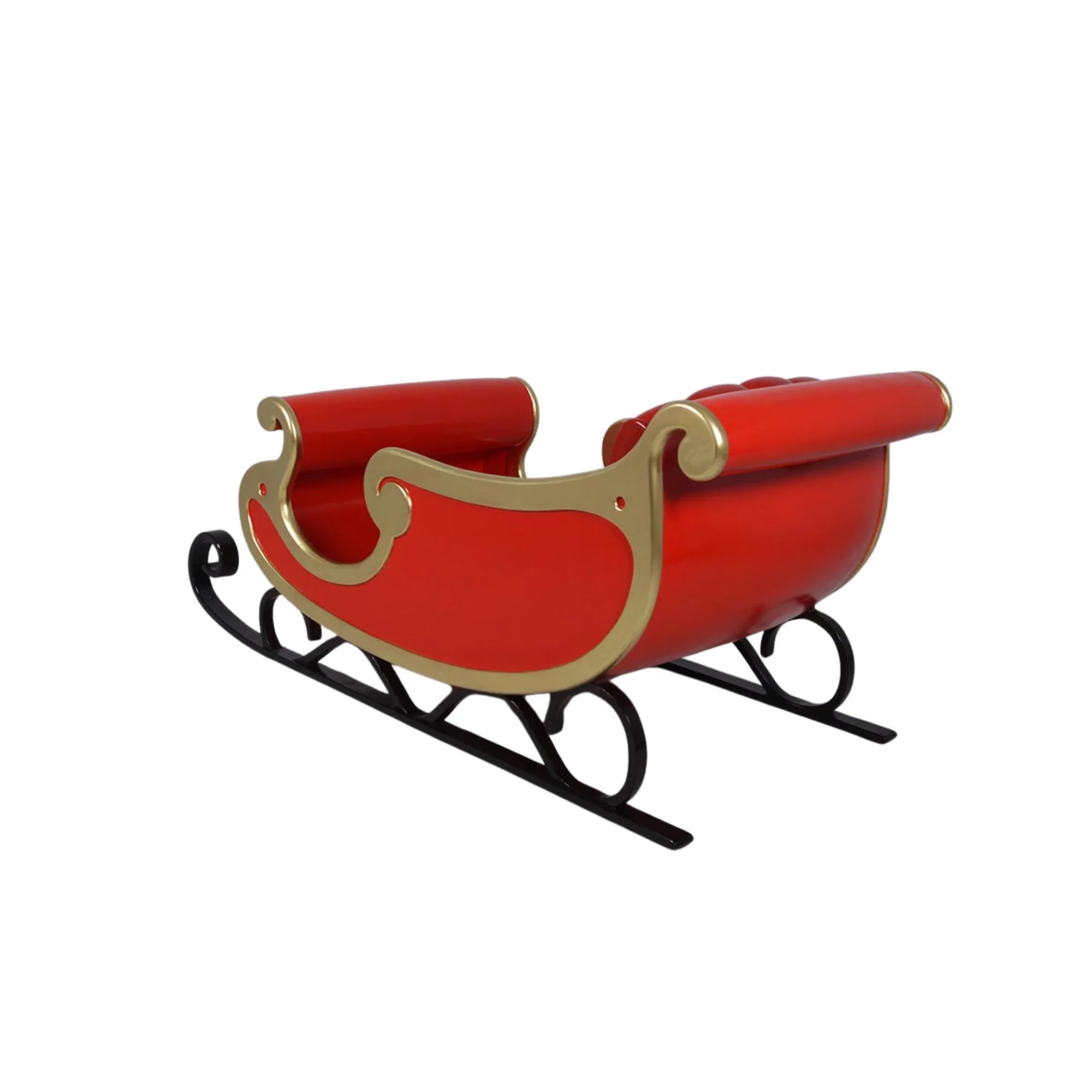 Red and Gold Santa's Sleigh Photo Opportunity Seat Prop - Image 6