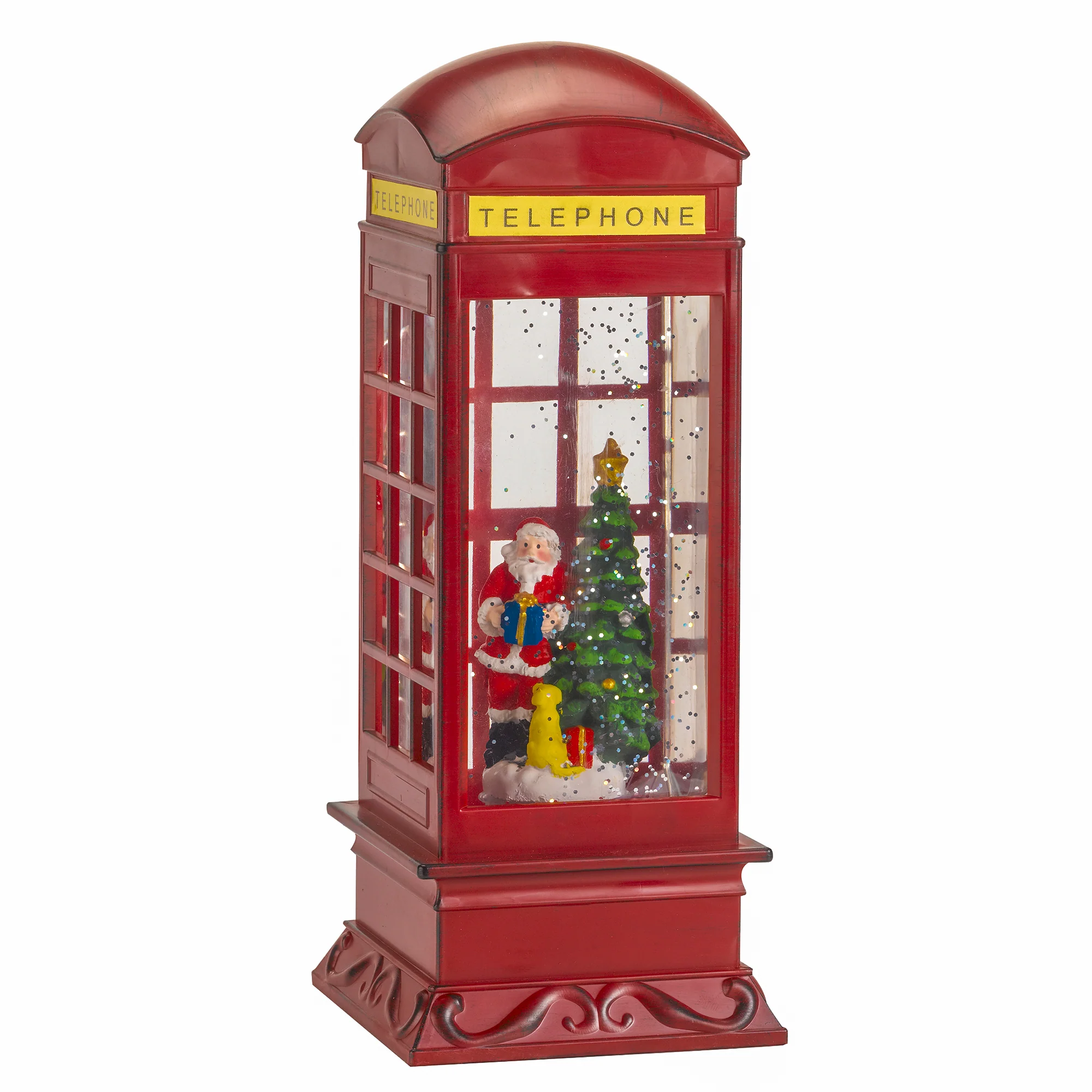 Telephone Santa Snow Swirl Water Spinner Lantern - Image 3
