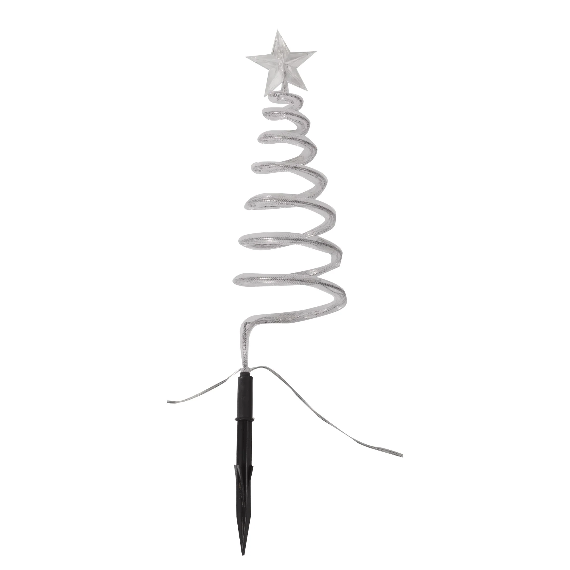 Set of 4 Cool White Spiral Tree Pathfinder Stake Lights - Image 2