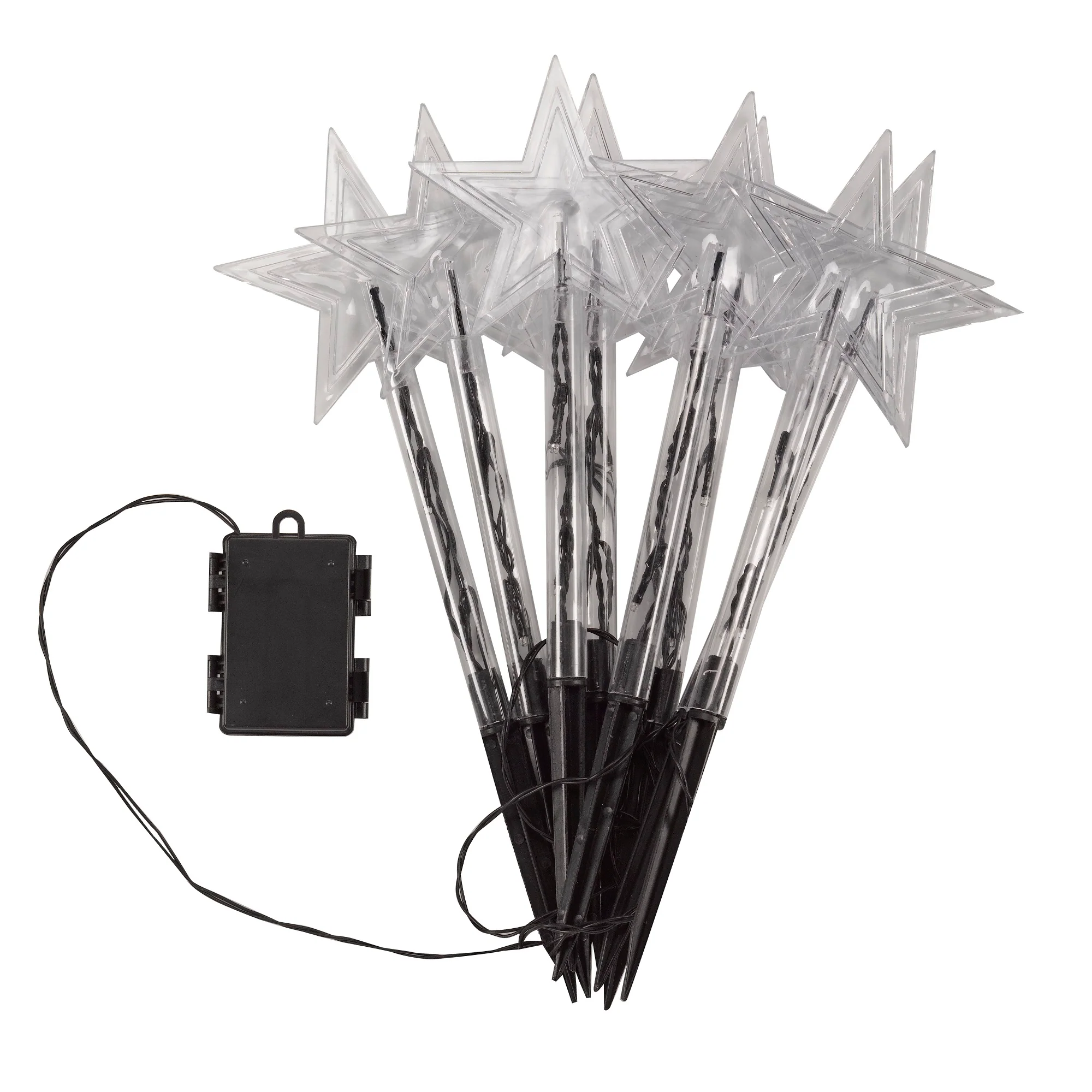 Set of 8 Festive Star Christmas Pathfinder Stake Lights - Image 2