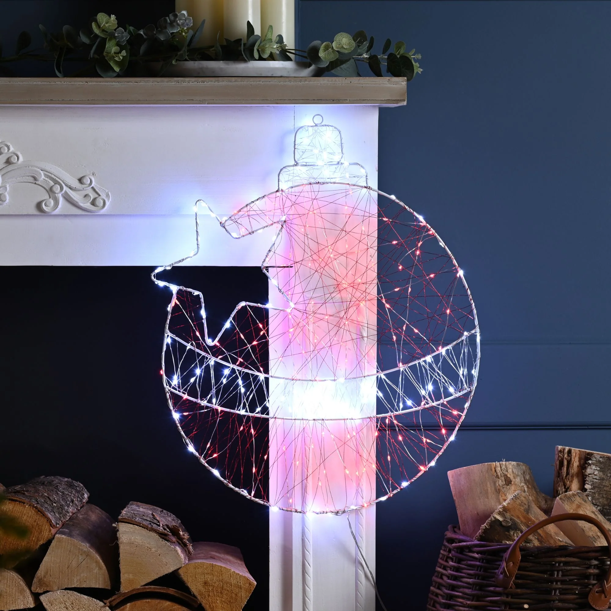50cm Twinkling Bauble Dewdrop Christmas Silhouette with 240 LEDs - Image 2